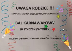 Bal w przedszkolu