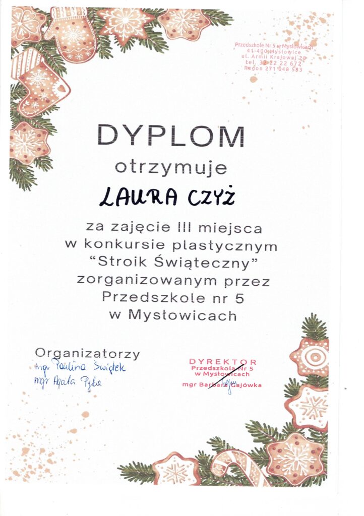 KONKURS PLASTYCZNY “STROIK ŚWIATECZNY”