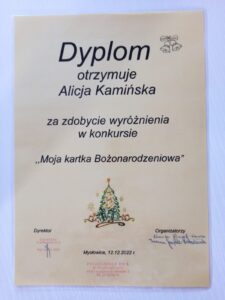 ” MOJA KARTKA BOŻONARODZENIOWA”
