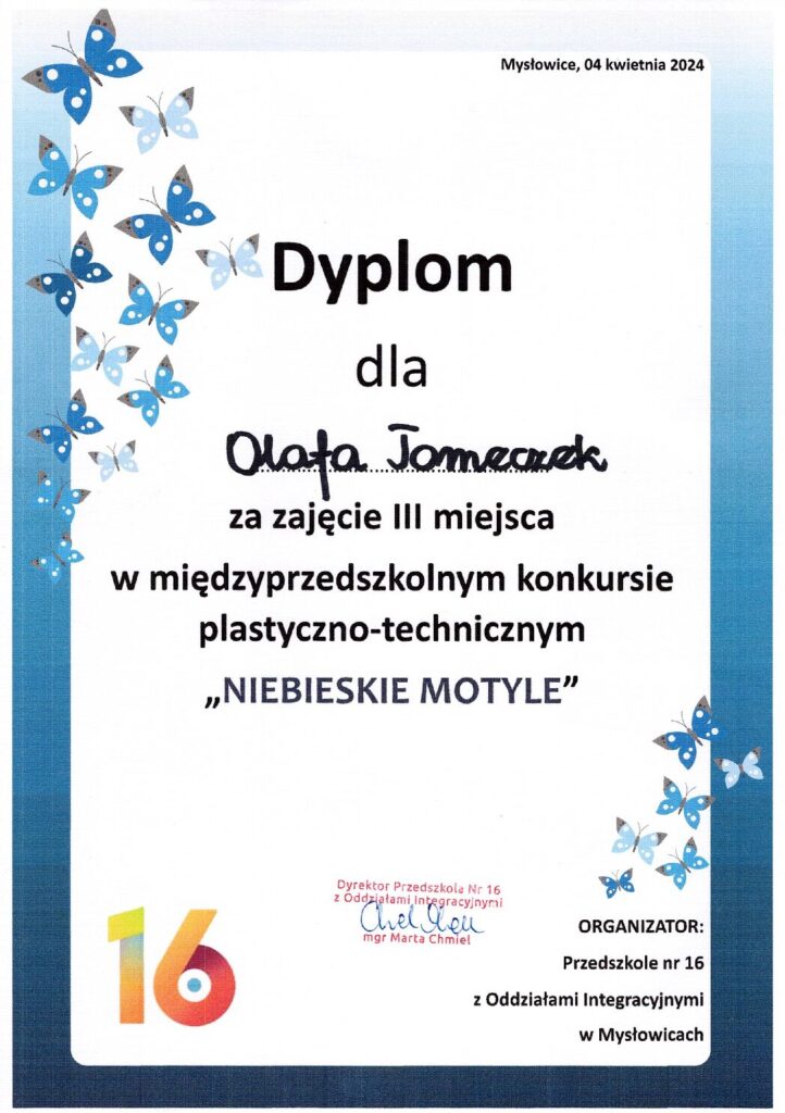 “Niebieskie motyle”