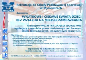 Rekrutacja do Szkoły Podstawowej Sportowej w Mysłowicach