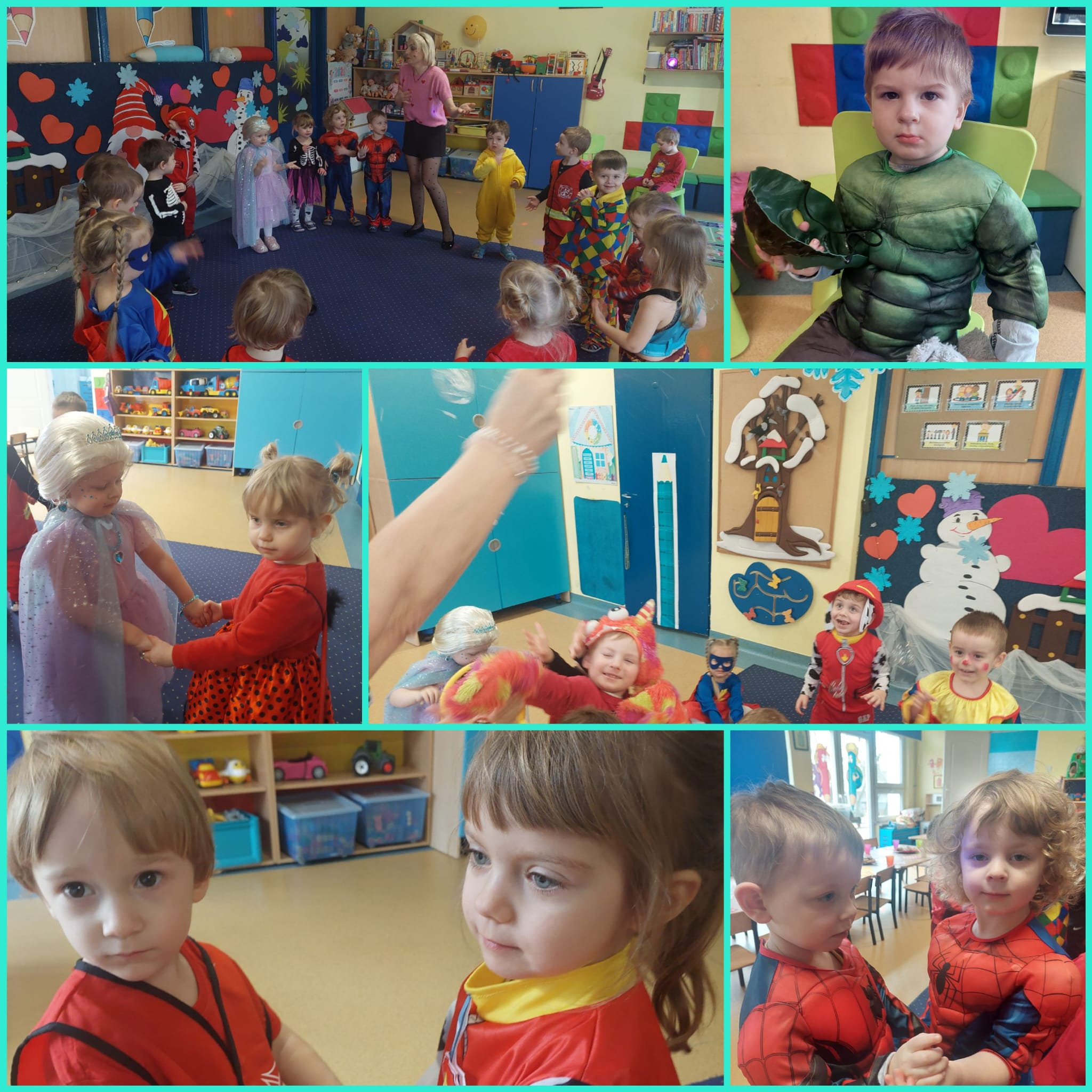 Bal w przedszkolu dzisiaj, wyszły z szafy misie i proszą laleczki do miłej poleczki…